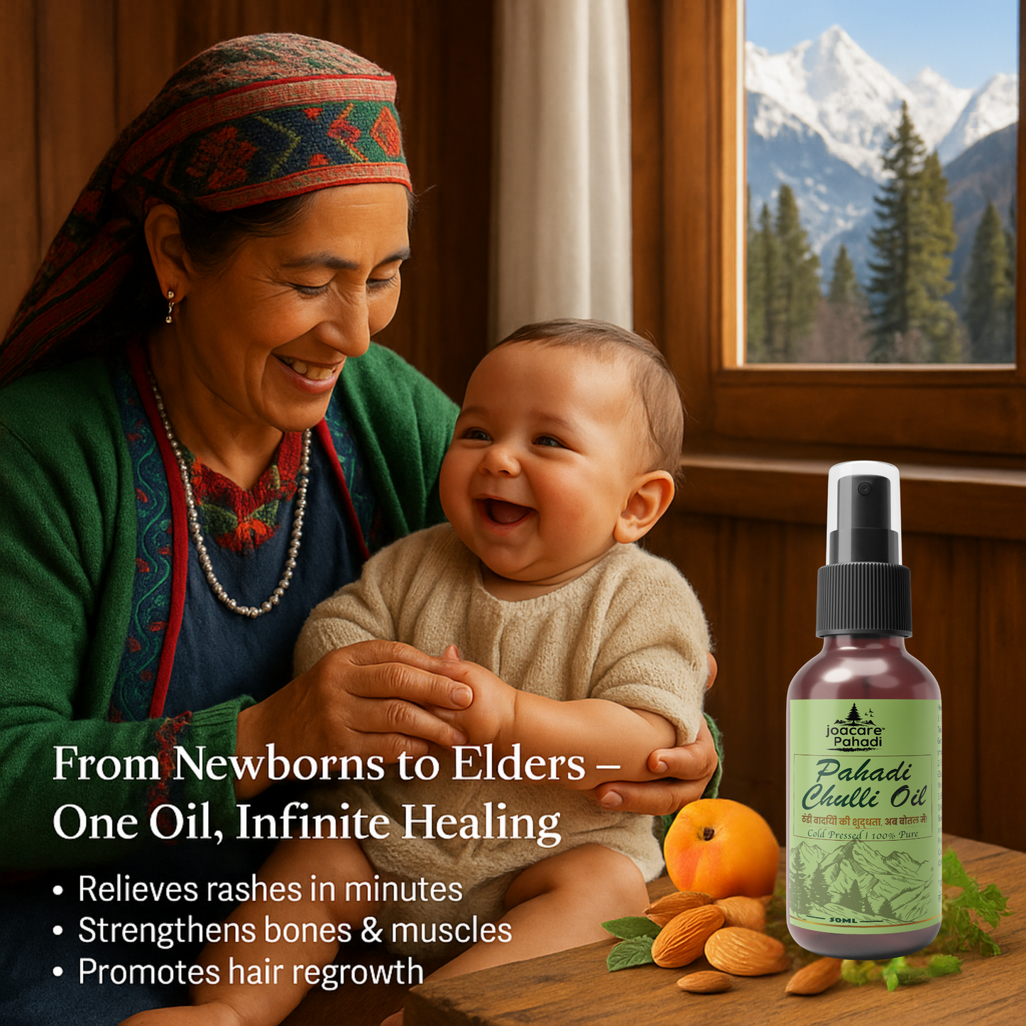 Guti Baby Oil (Pure Chulli)-Massage • Dry Skin • Mosquito/Insect Bite Relief • Everyday Care