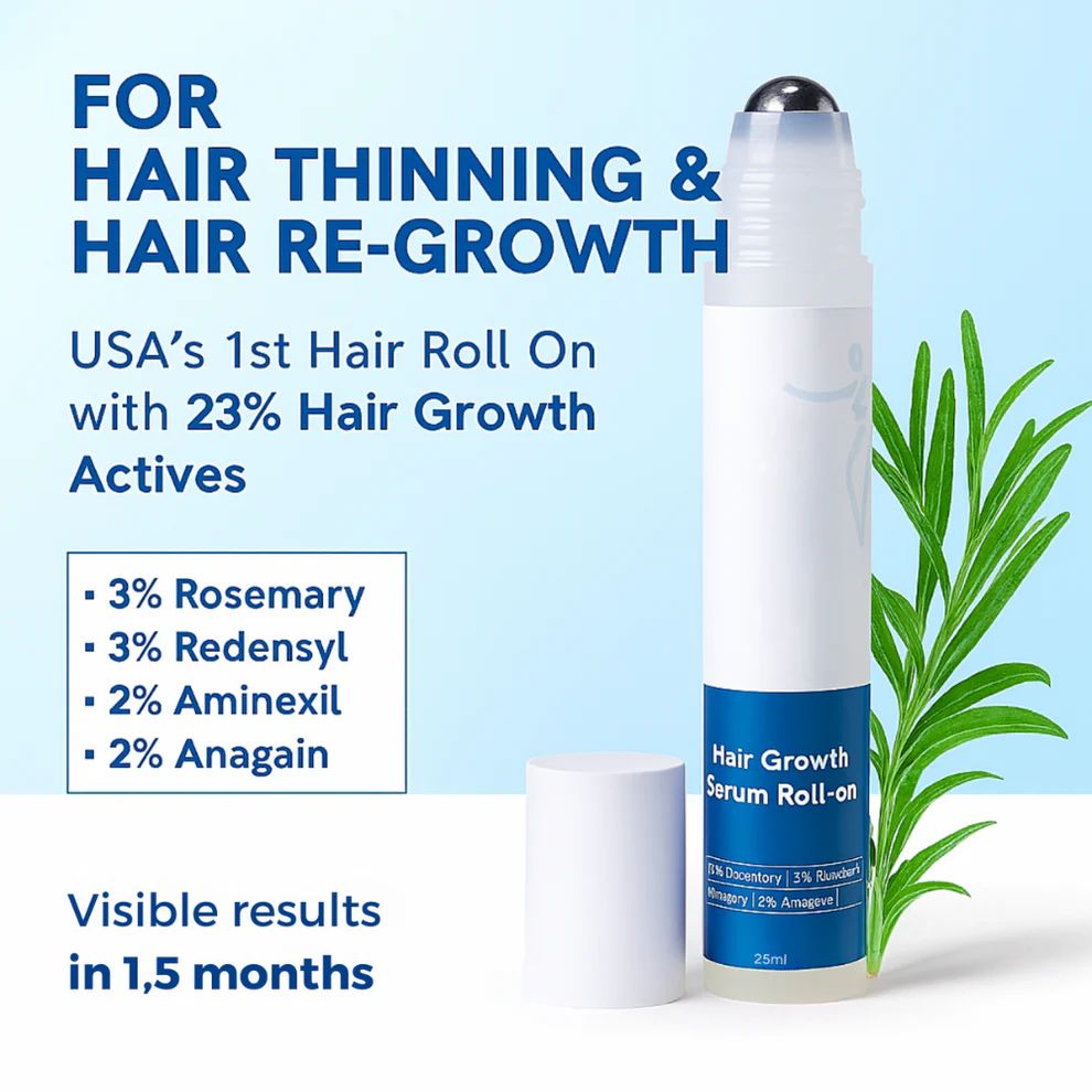 Hair Growth Serum Roll On- BUY 1 GET 1  FREE